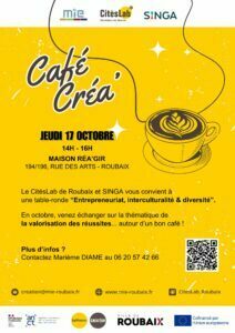 Café Créa’ – table ronde « Entrepreneuriat, interculturalité, diversité « 