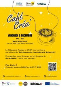 Café Créa’ – table ronde « Entrepreneuriat, interculturalité, diversité « 