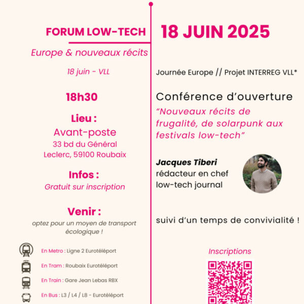 conférence Saison low tech à Roubaix